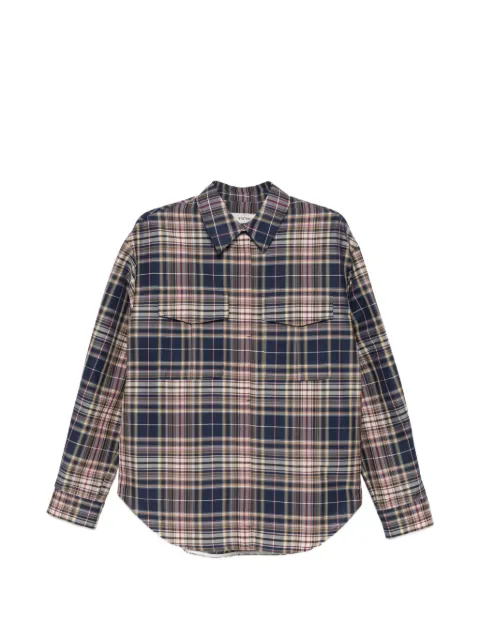 System pocket checked shirt