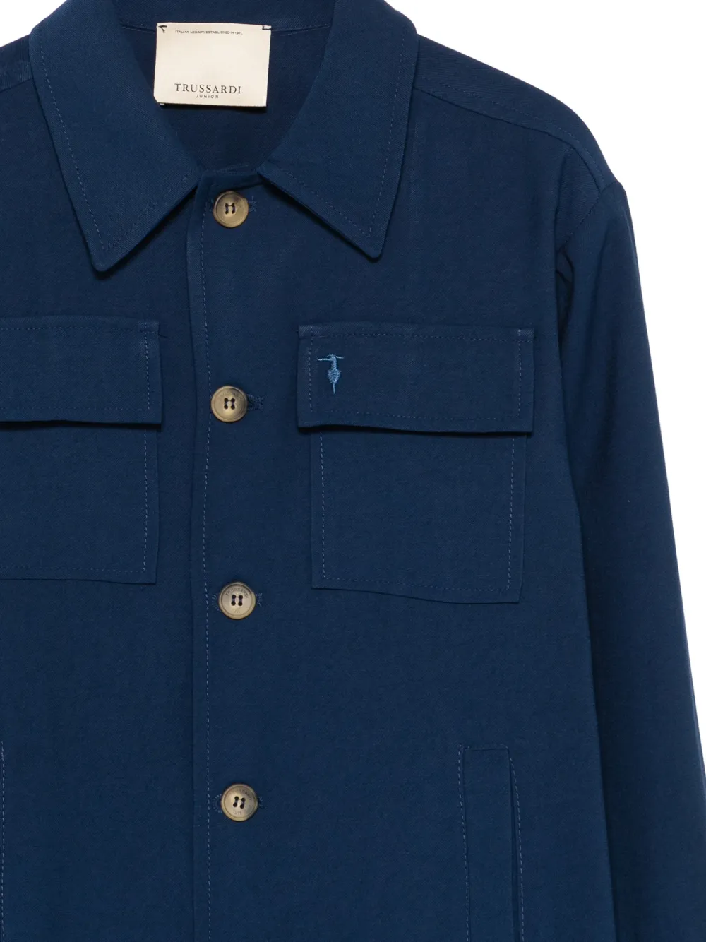TRUSSARDI JUNIOR Jack met geborduurd logo Blauw