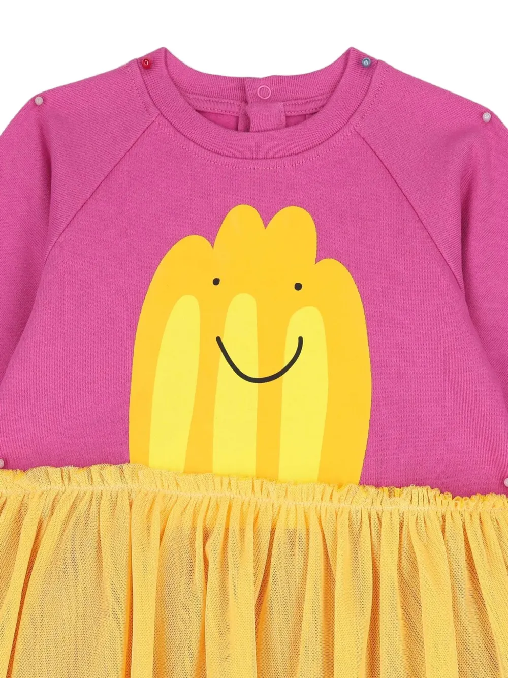 Stella McCartney Kids Jurk met grafische print Geel