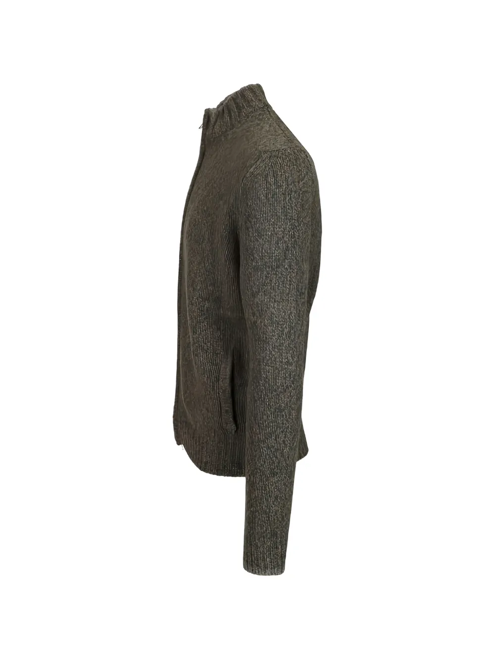  Fedeli Zipped Cardigan - Green 