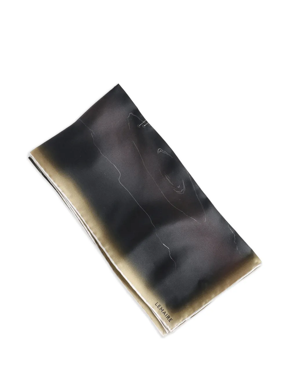 LEMAIRE logo-print scarf - Nero