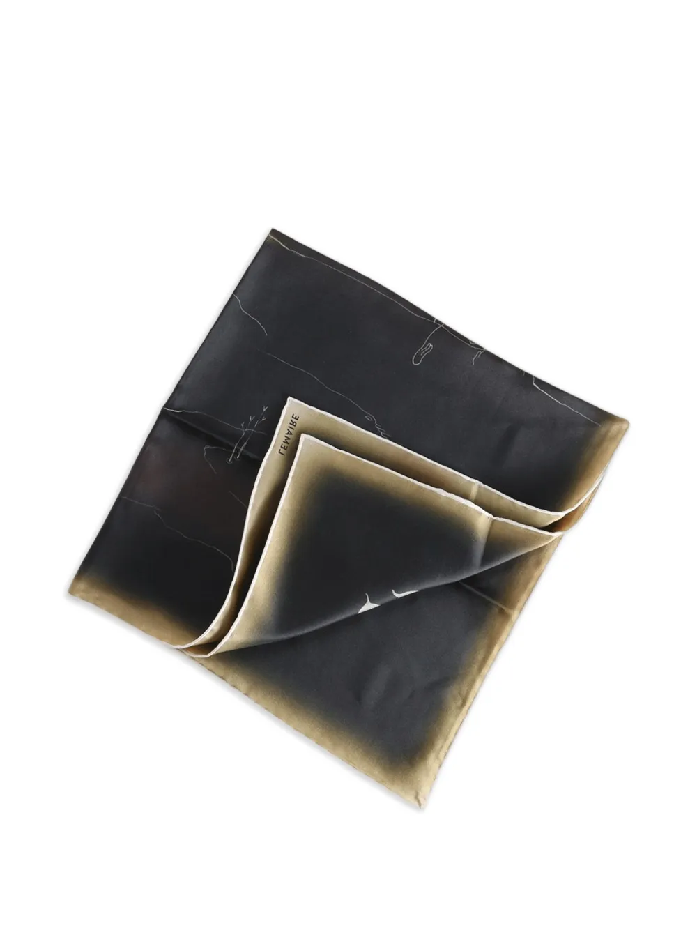  Lemaire Logo-print Scarf - Black 
