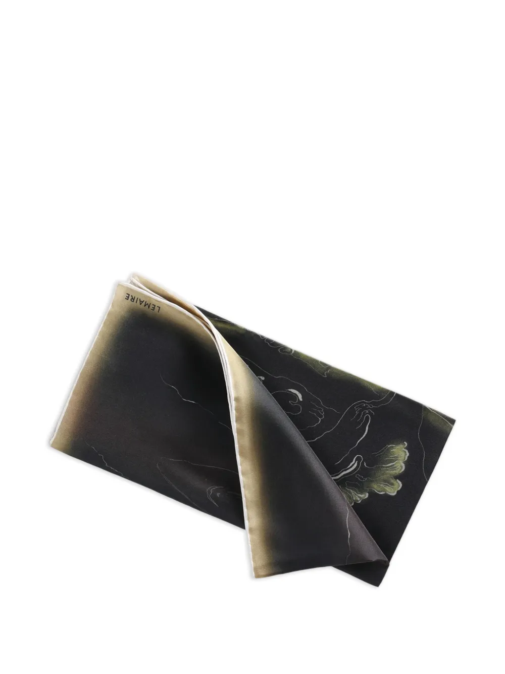  Lemaire Logo-print Scarf - Black 