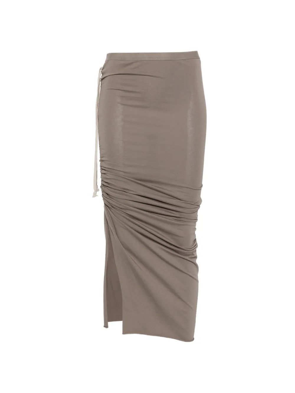 Rick Owens drawstring-fastening ruched skirt - Verde