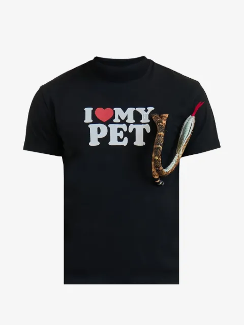 Doublet تيشيرت بطبعة I Love My Pet