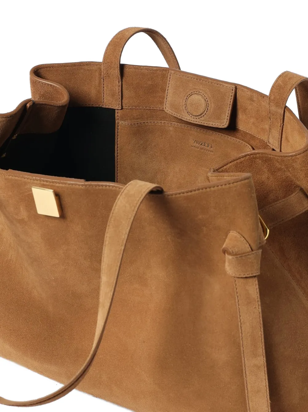 Yuzefi Gyoza geknoopte suède shopper Bruin