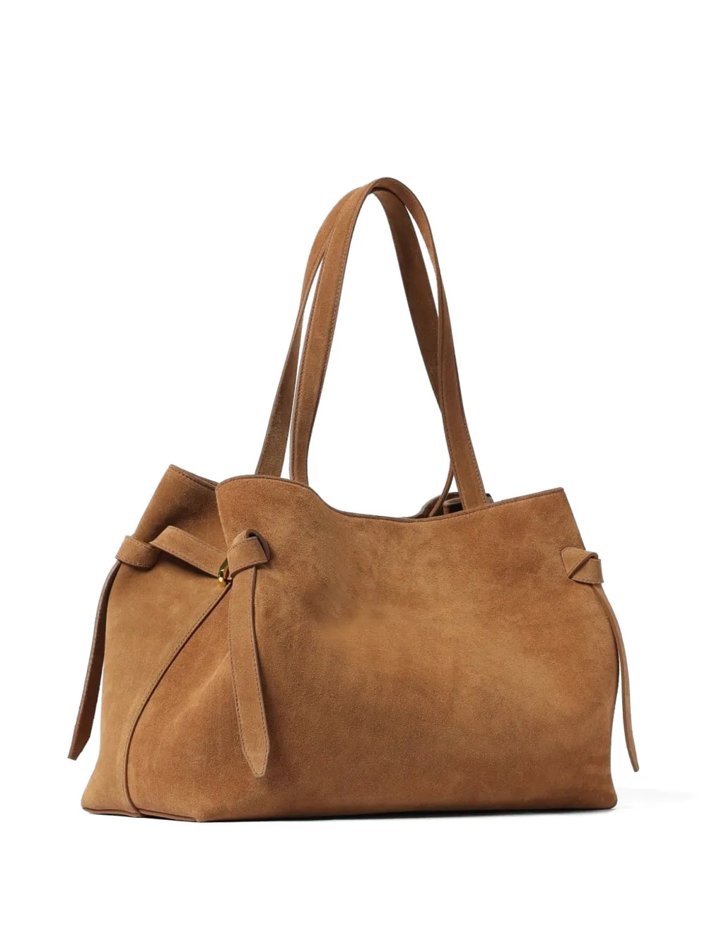 Yuzefi Gyoza geknoopte suède shopper Bruin