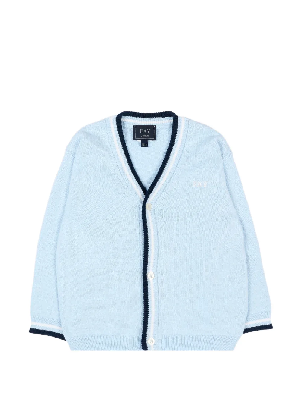 Fay Kids V-neck cardigan - Blu
