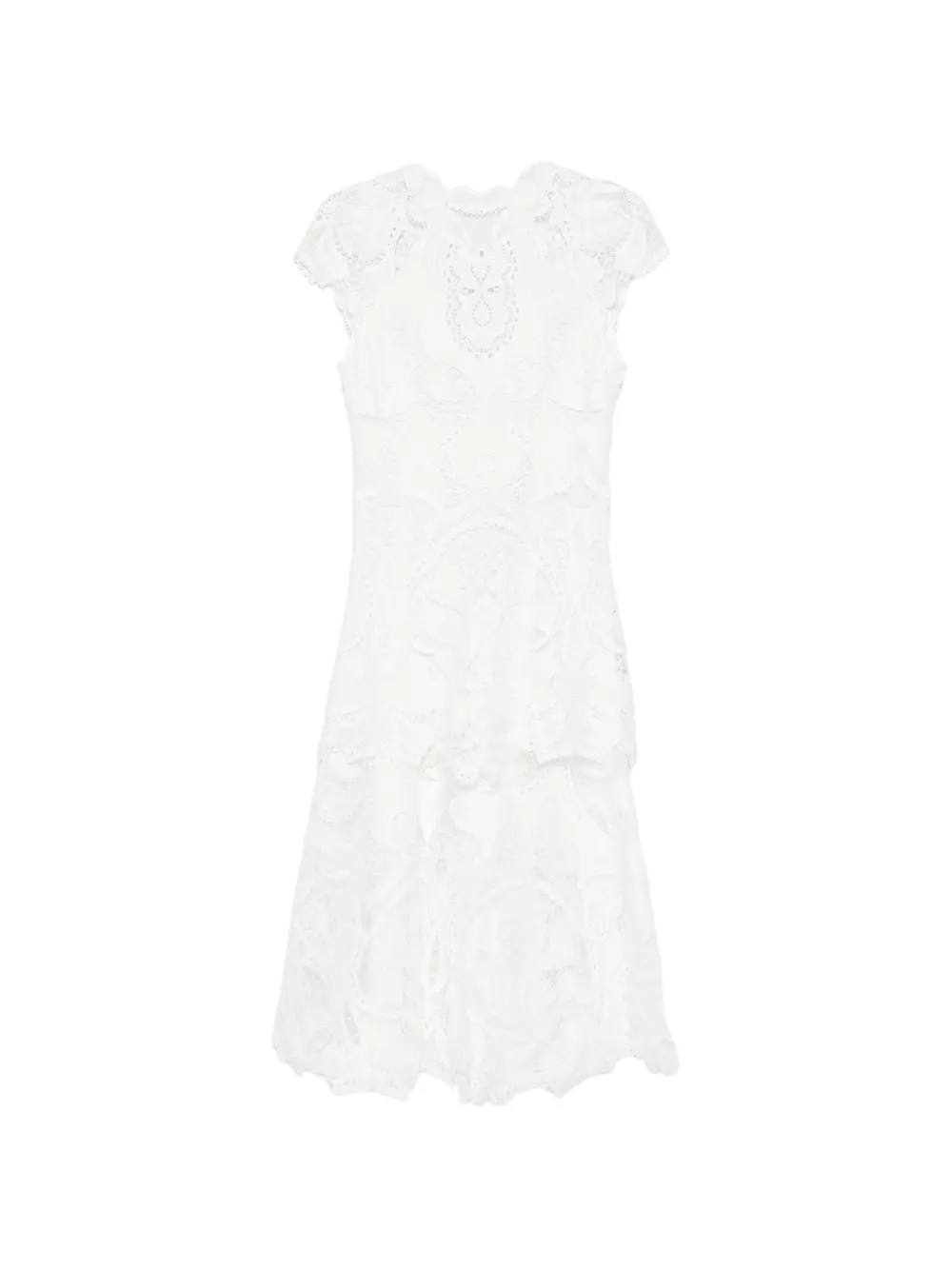 Simkhai lace-detail layered midi dress - White