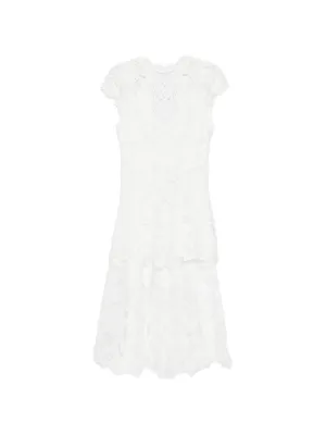 Comme Des Garçons Comme Des Garçons floral-embroidered Mesh T