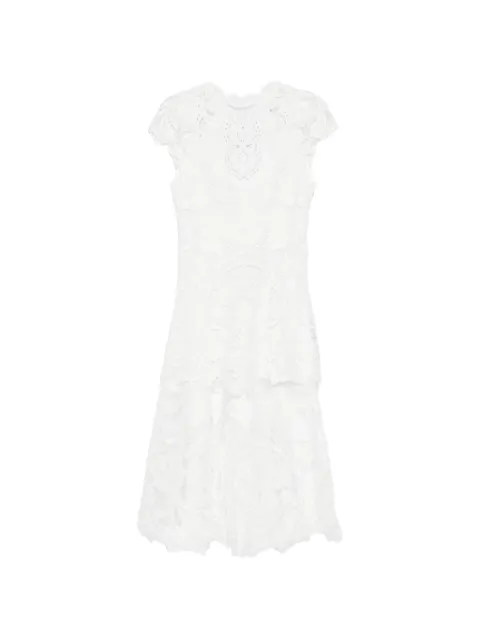 Simkhai lace-detail layered midi dress