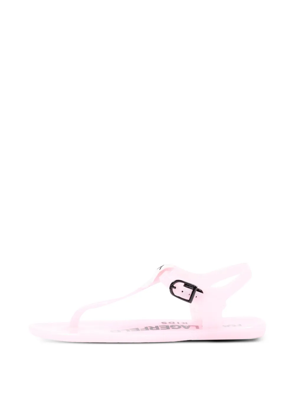 Karl Lagerfeld Kids Sandalen met T-bandje en gespsluiting Roze
