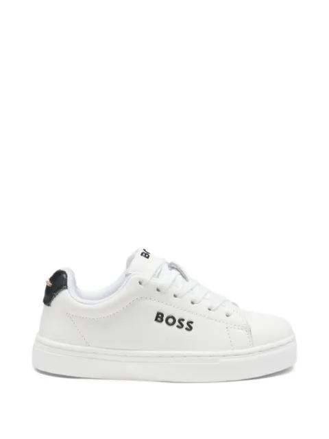 BOSS Kidswear tenis de piel con agujetas