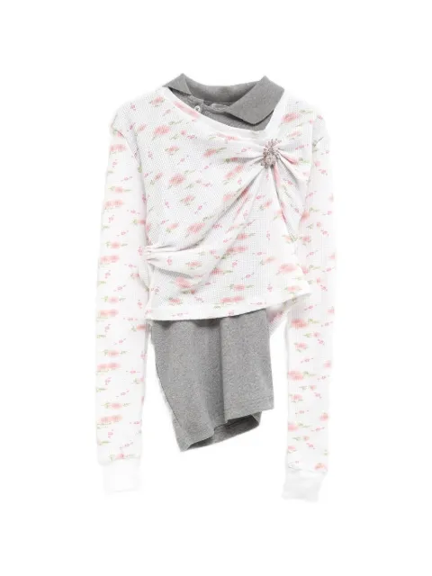 August Barron floral-print sweater