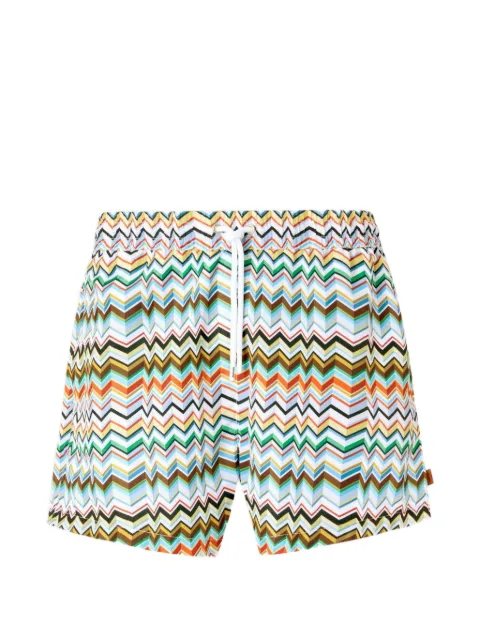 Missoni zigzag drawstring swim shorts