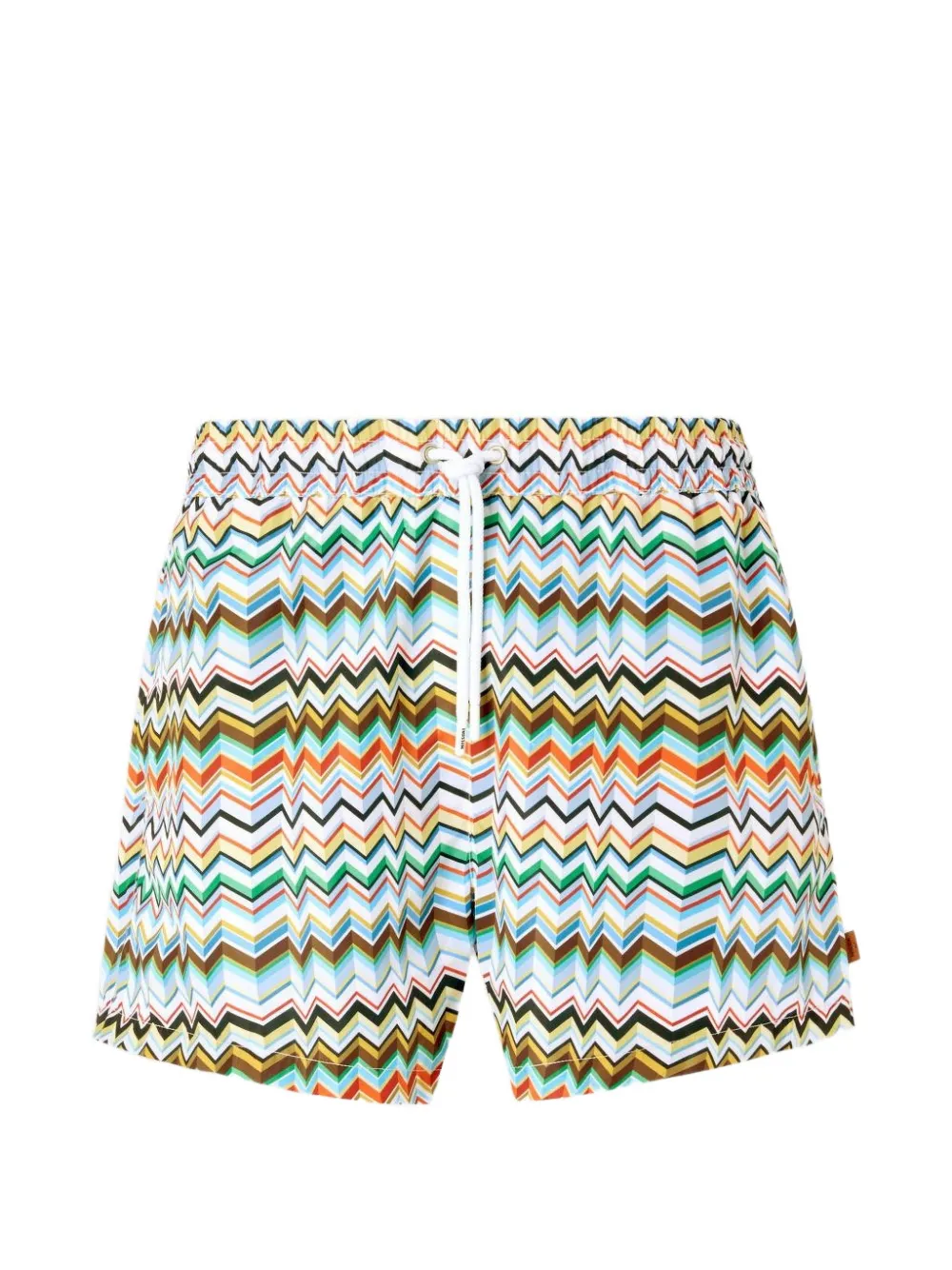 Missoni zigzag drawstring swim shorts - Weiß