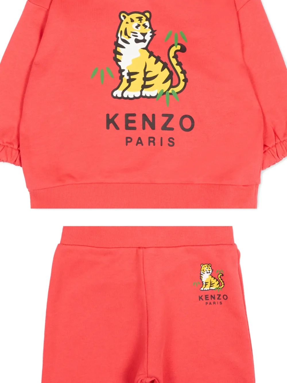  Kenzo Kids Tiger-print Tracksuit - Red 