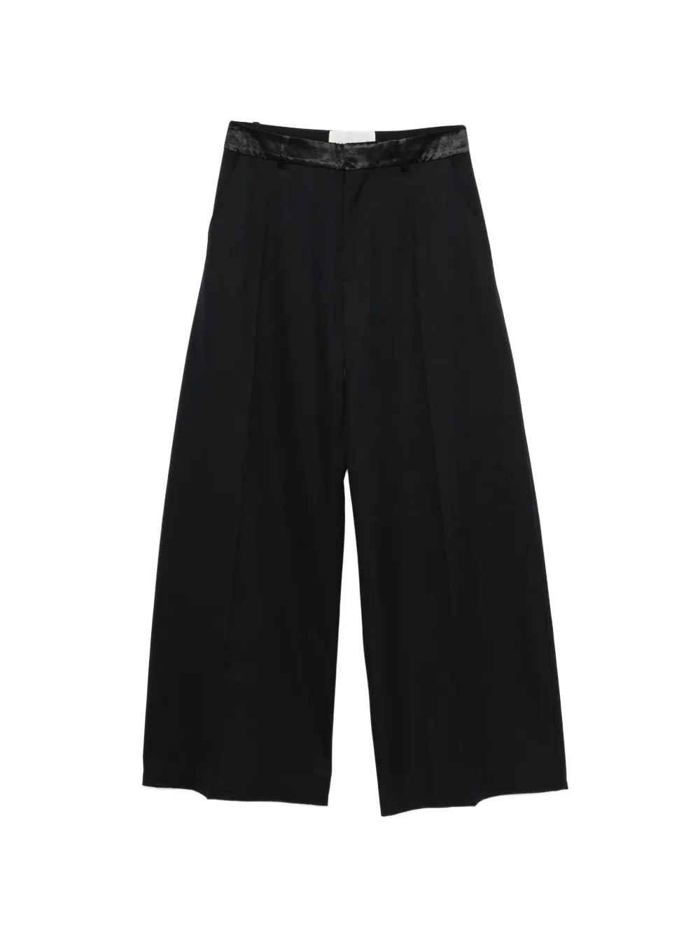 Nackiyé Hutton velvet trim palazzo pants - Nero