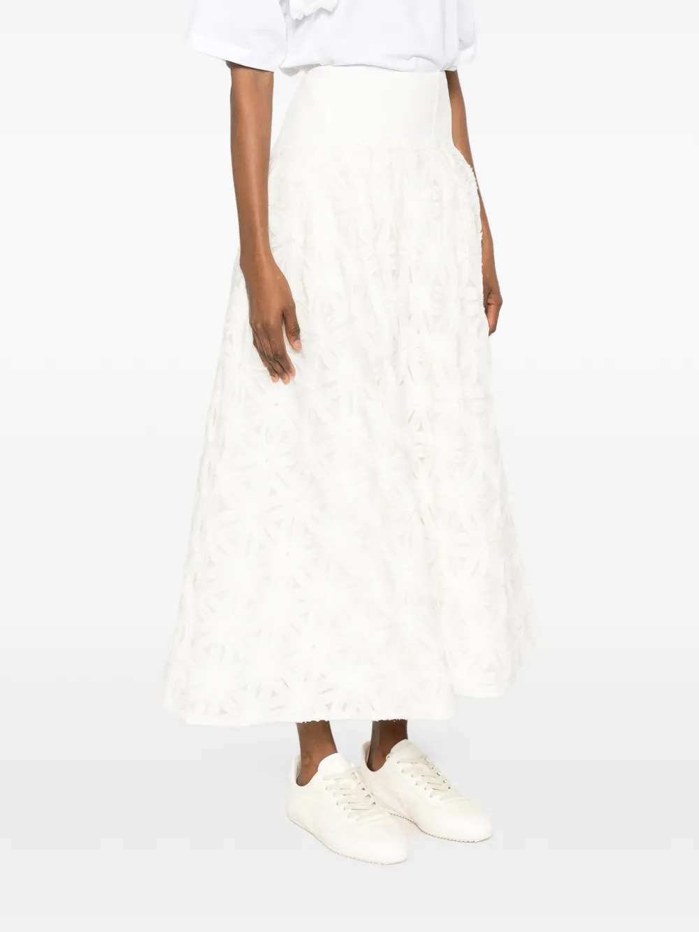  Simkhai Floral Midi Skirt - Neutrals 