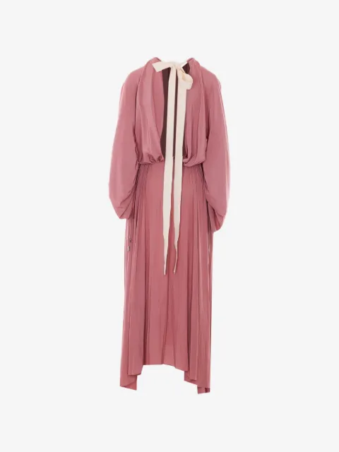 Lanvin tie-detail pleated maxi dress
