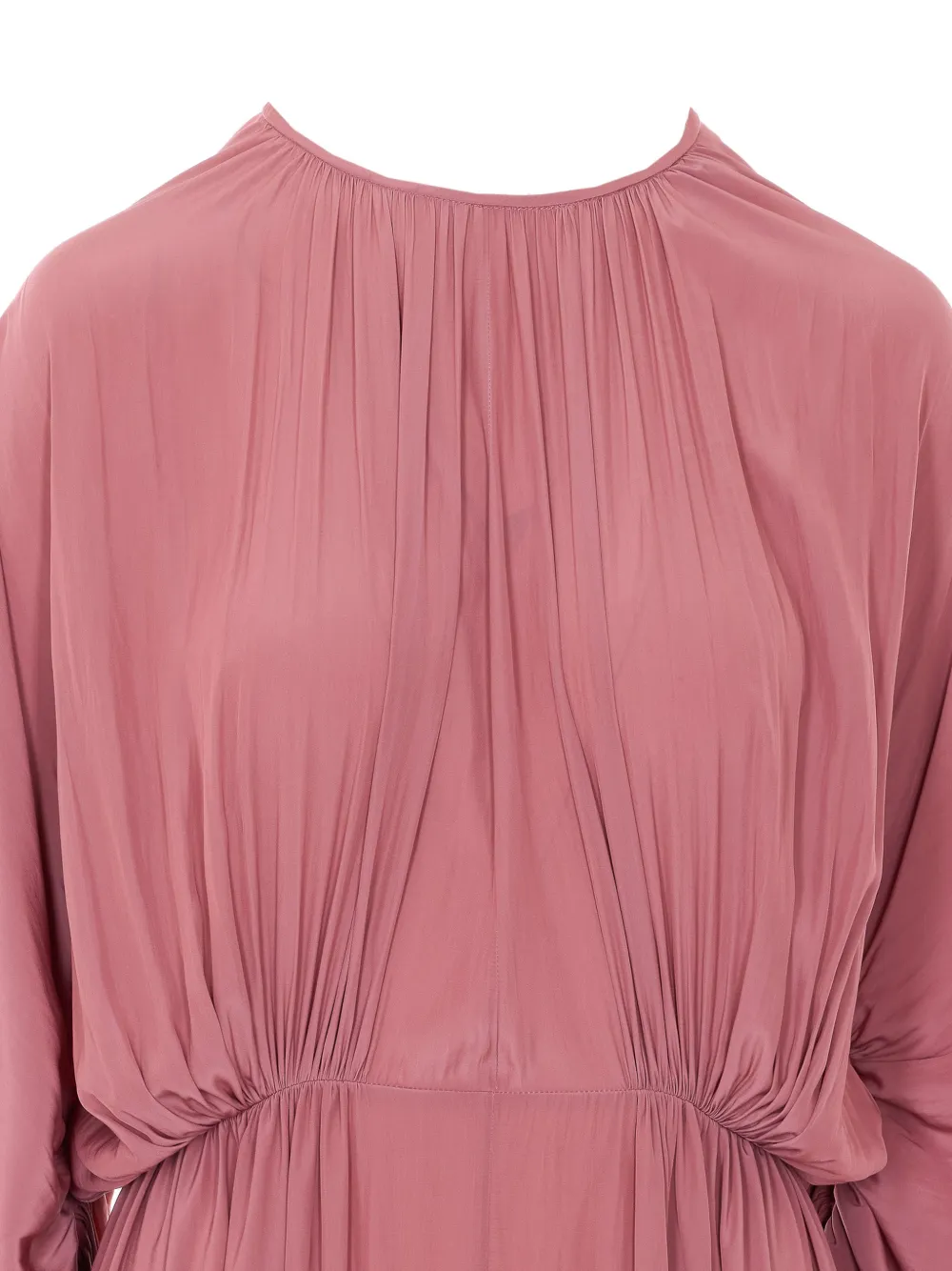 Lanvin Geplooide maxi-jurk met strikdetail Roze