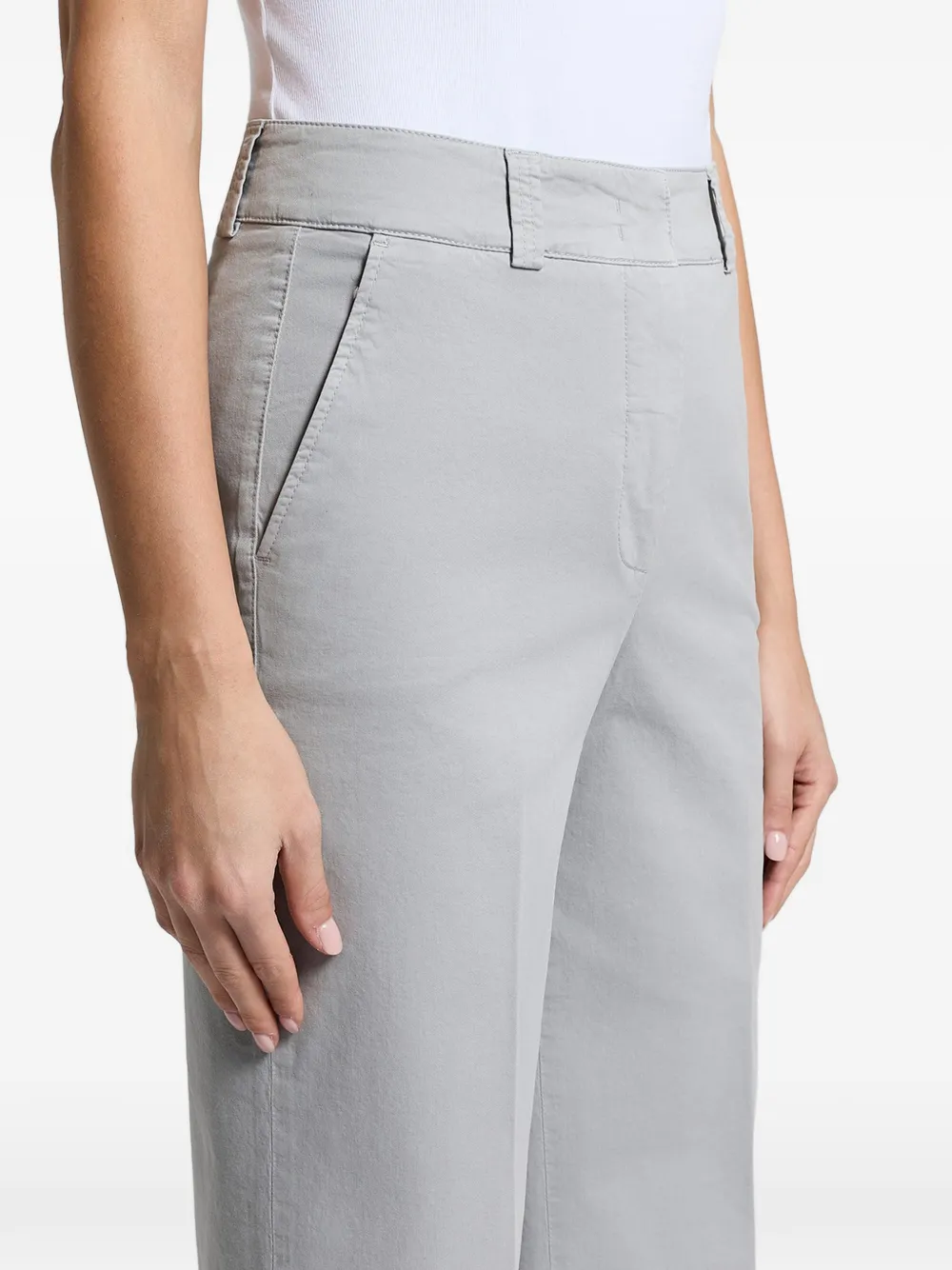 Peserico Broek met stonewash-effect Grijs