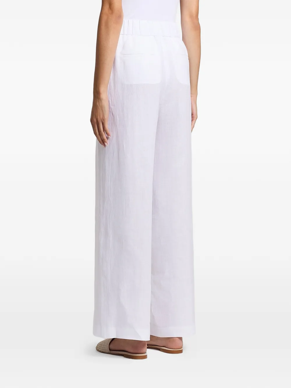  Peserico Elasticated Palazzo Pants - White 