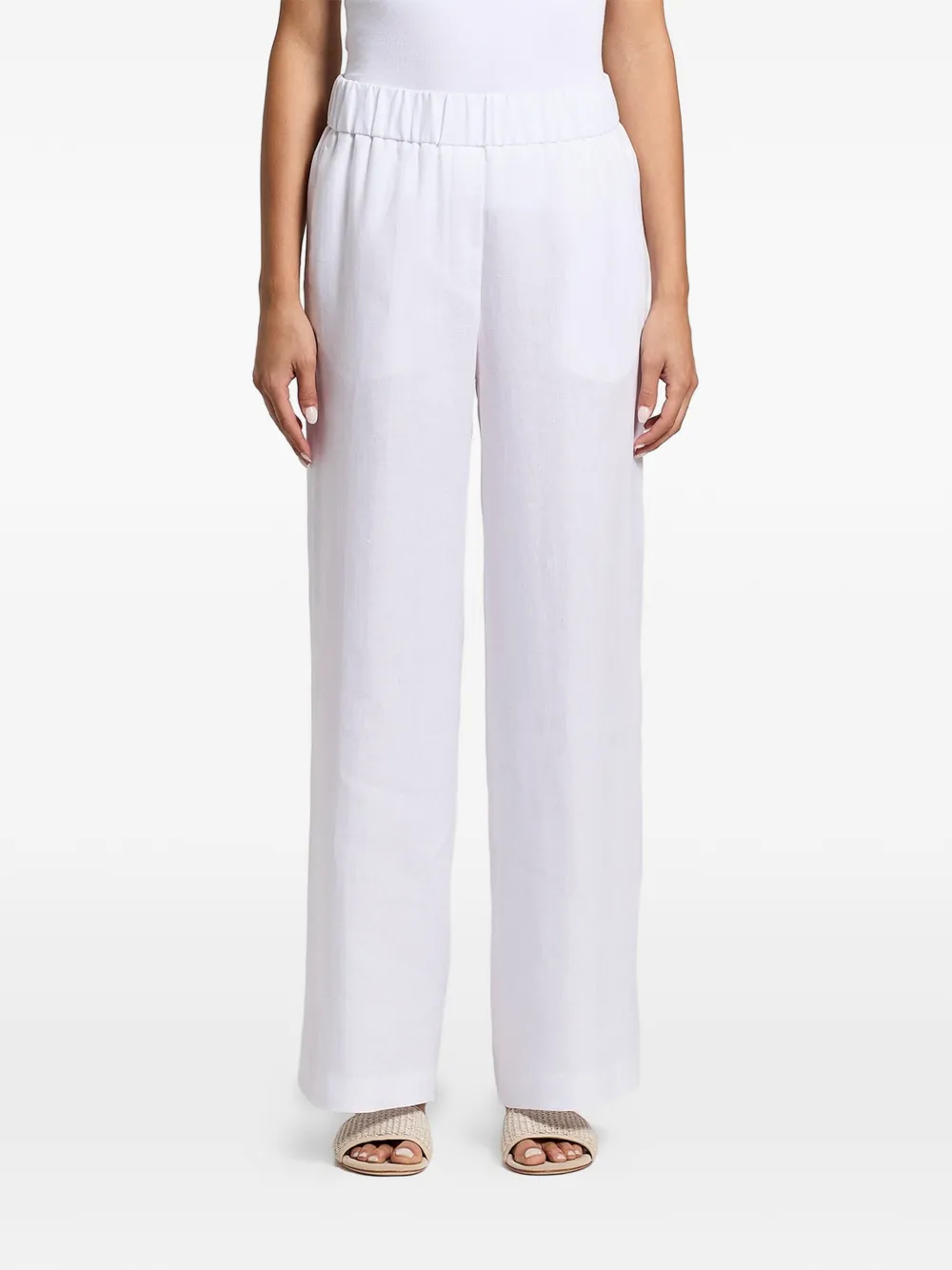 Peserico elasticated palazzo pants - Bianco