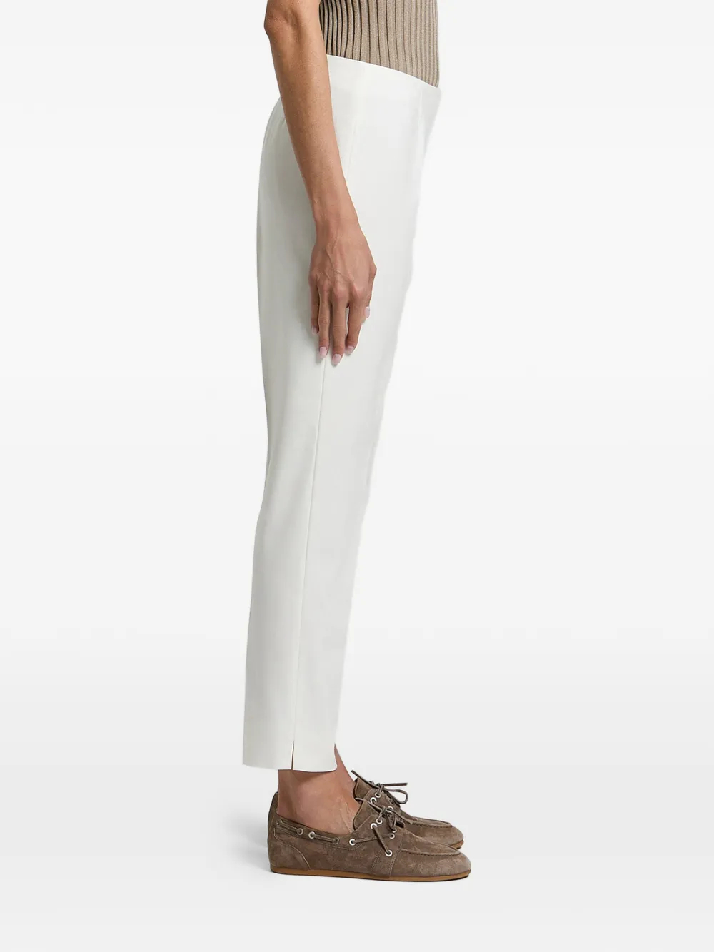 Peserico Geplooide broek met zijsplit Wit