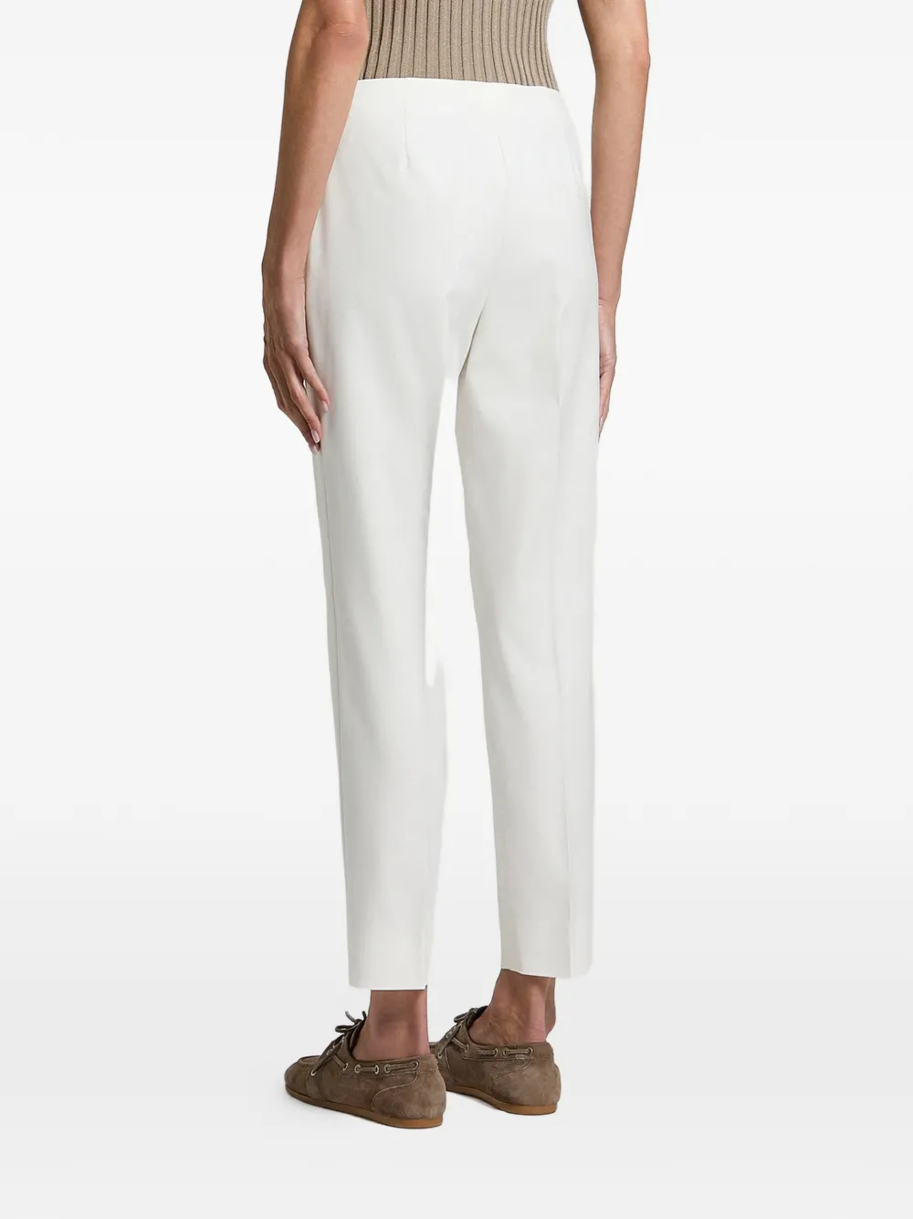 Peserico Geplooide broek met zijsplit Wit