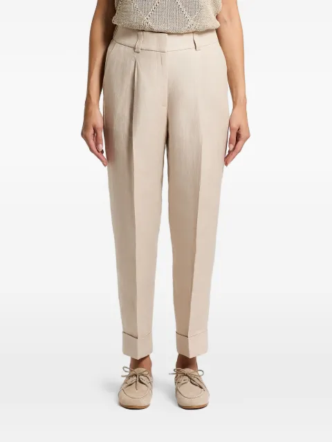 Peserico pantalon en gabardine de lin