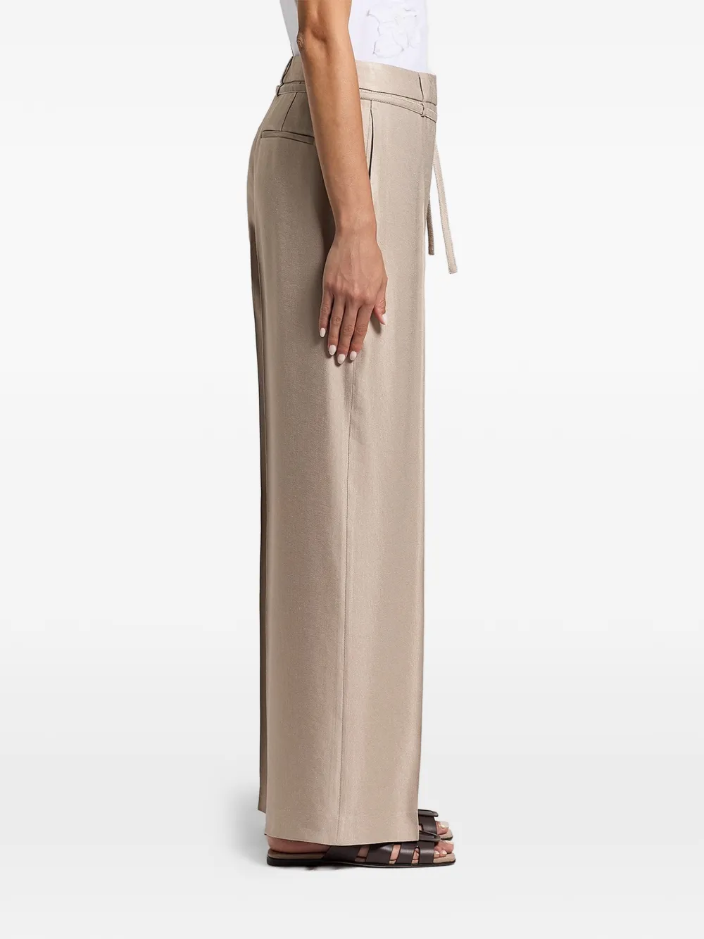 Peserico tie-belt palazzo pants - Toni neutri