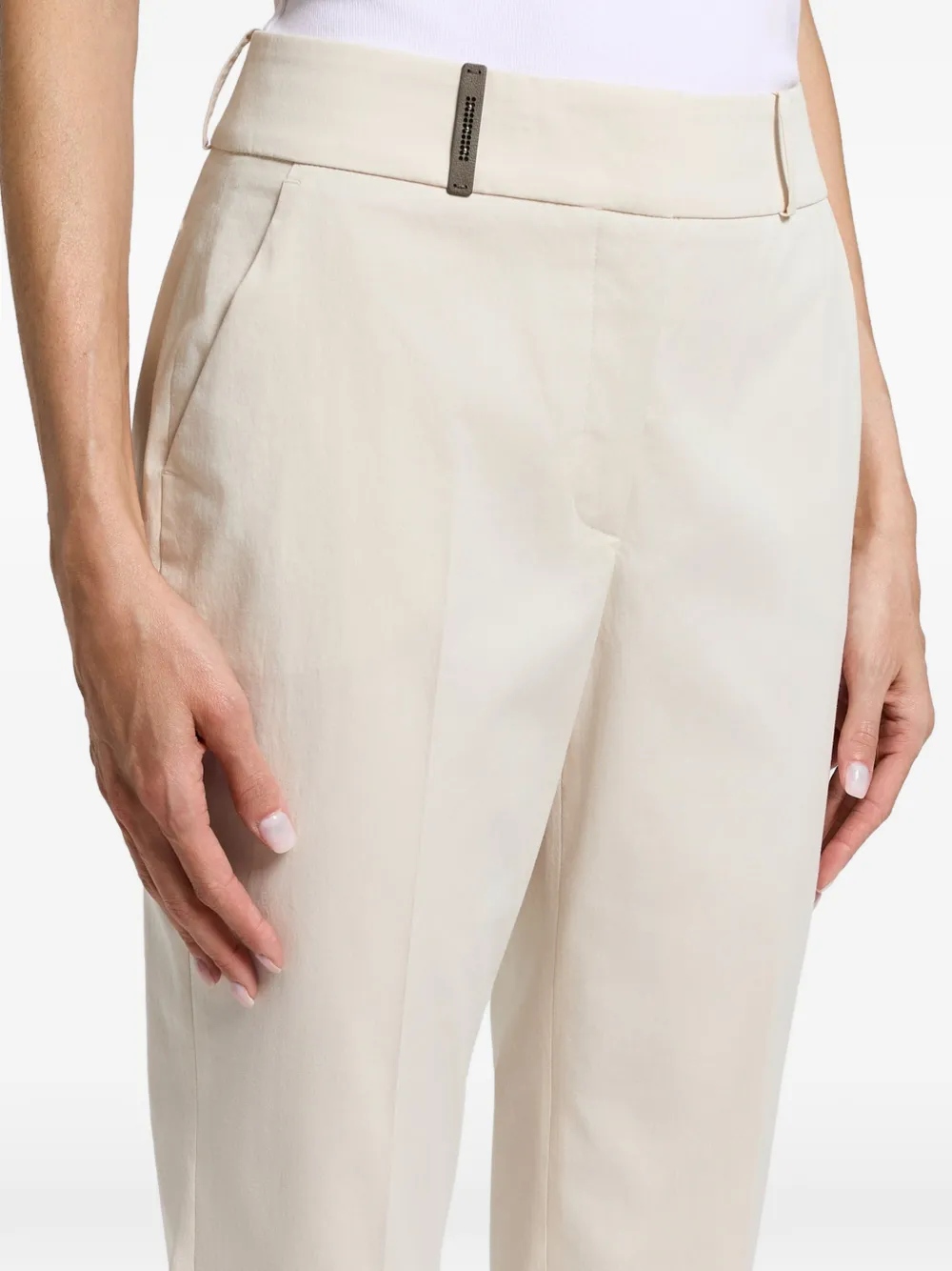 Peserico Cropped broek Beige