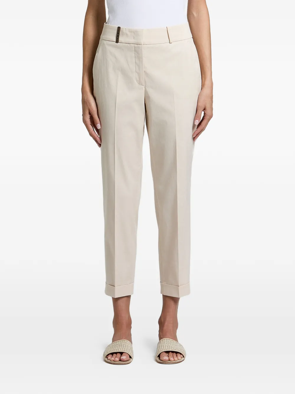 Peserico Cropped broek Beige