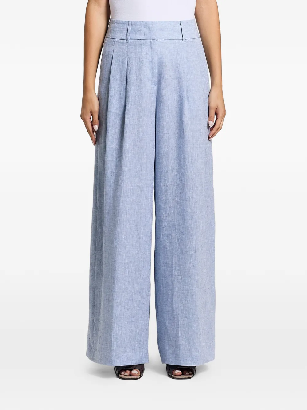 Peserico pleated palazzo pants - Blu