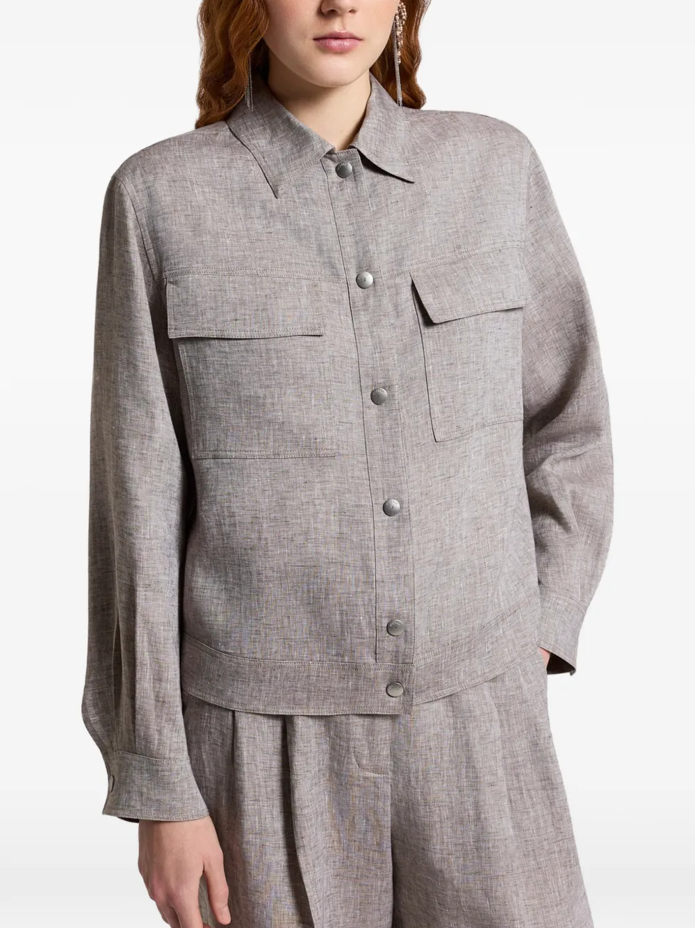 Peserico Flap-pocket Jacket - Neutrals 