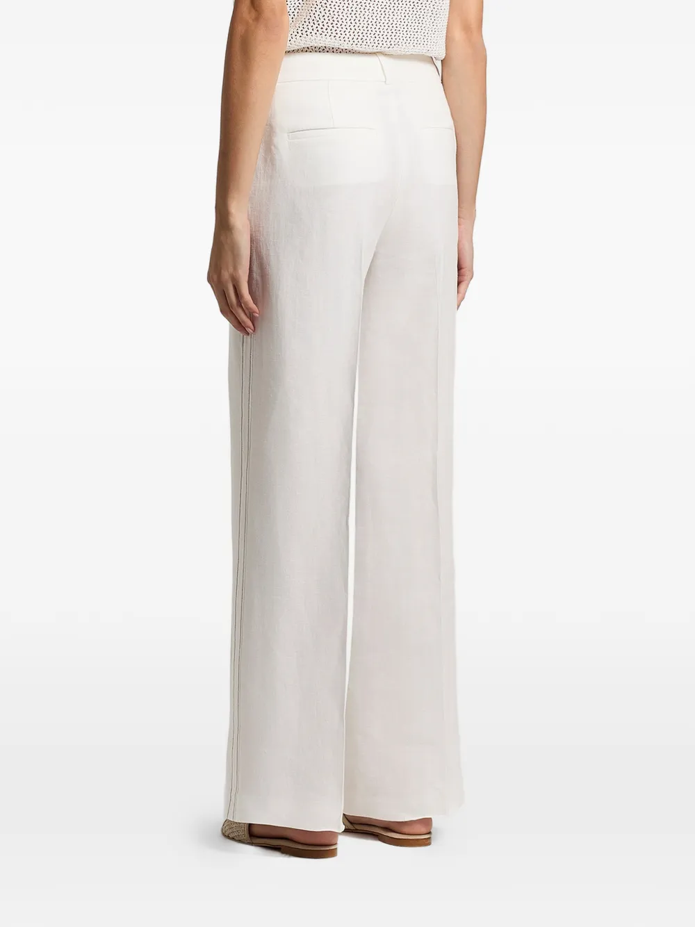 Peserico Linnen gabardine broek Wit