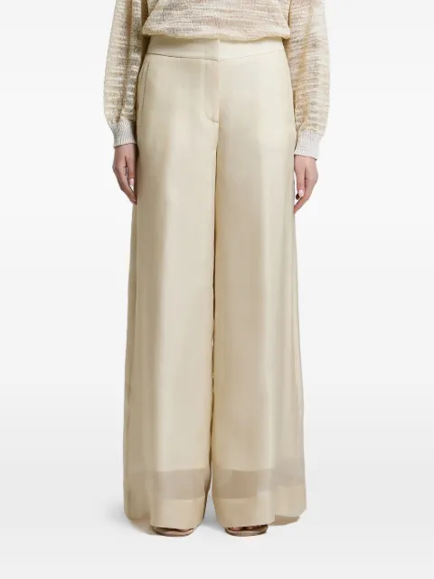Peserico sheer-panel wide-leg trousers