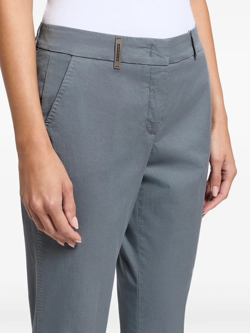 Peserico Broek met toelopende pijpen Grijs