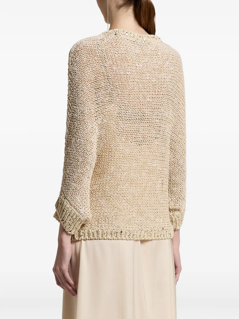  Peserico Sequin-embellishment Sweater - Neutrals 