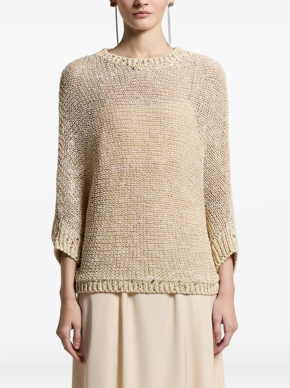 Peserico sequin-embellishment sweater - Toni neutri