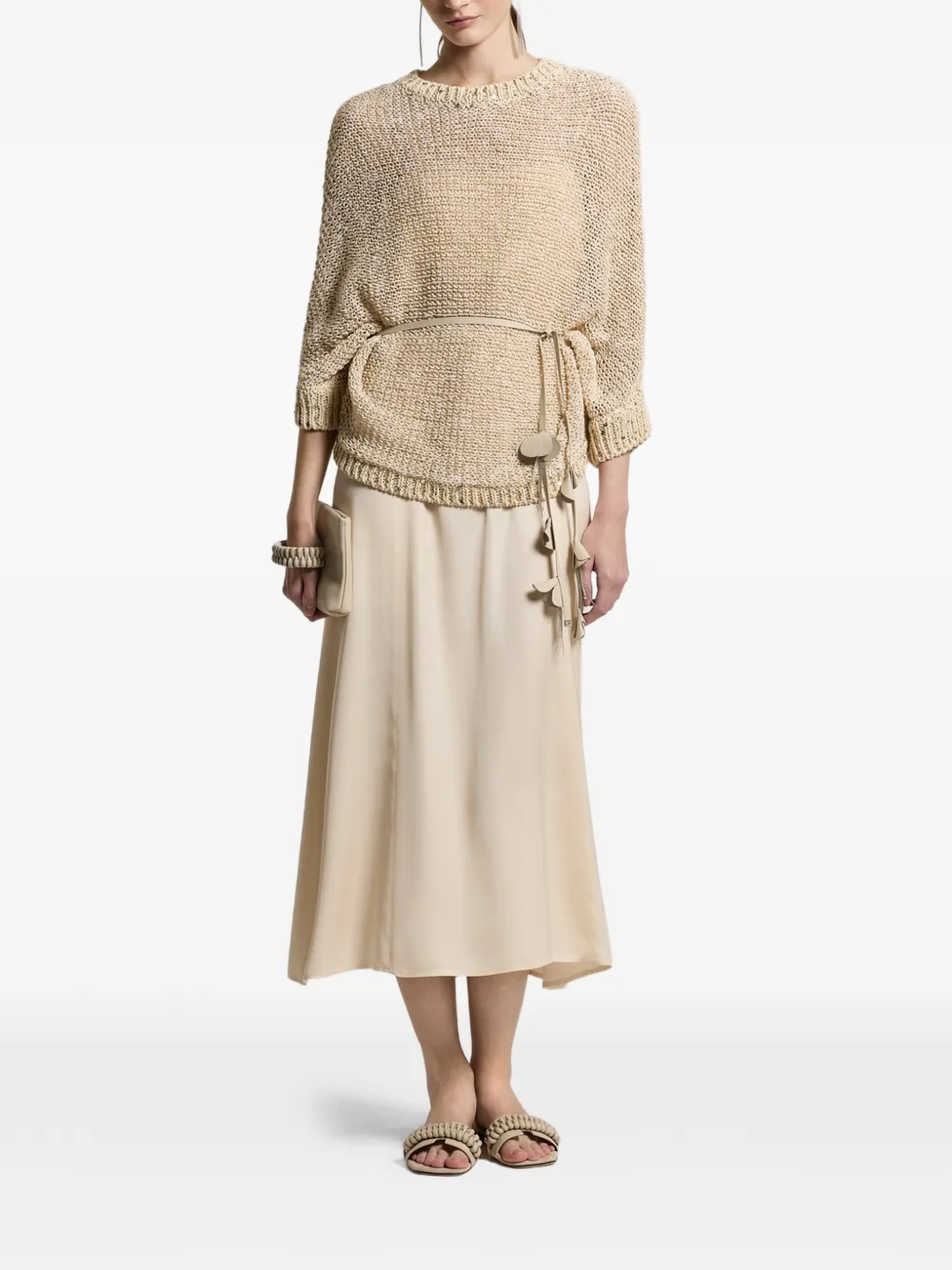  Peserico Sequin-embellishment Sweater - Neutrals 