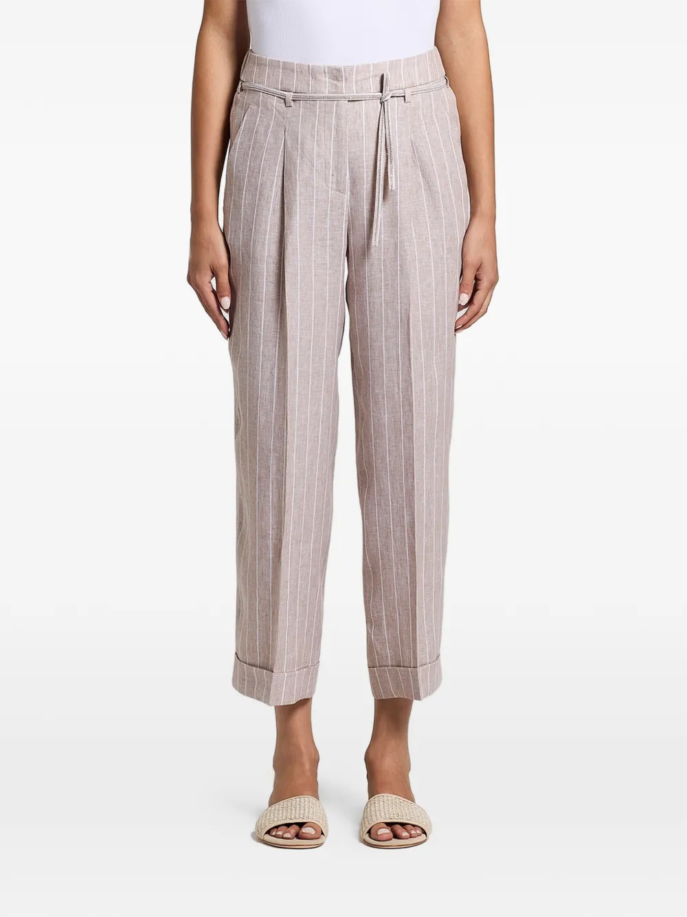 Peserico striped-pattern trousers - Toni neutri