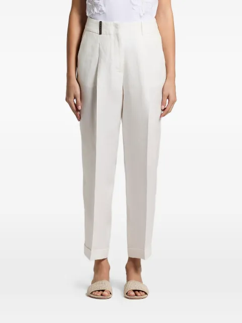Peserico cuffed pleated trousers