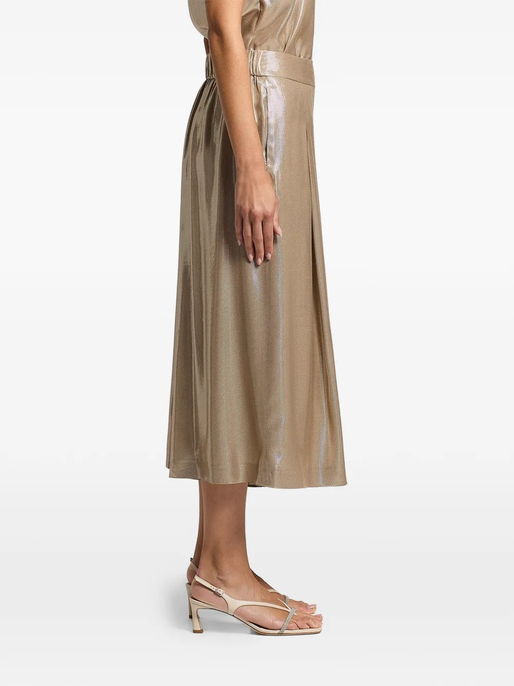 Peserico lamé twill trousers - Toni neutri