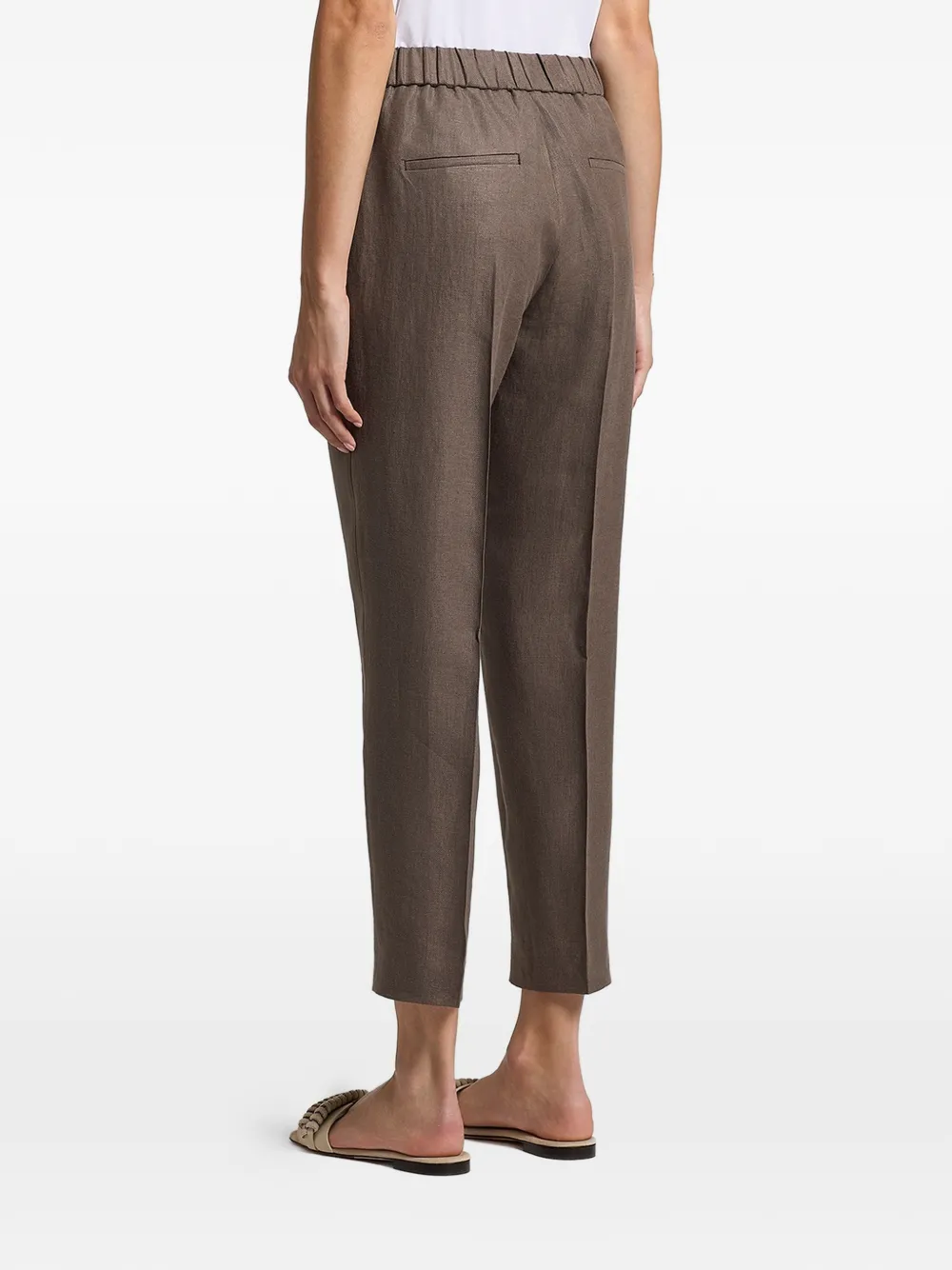  Peserico Elasticated-waist Trousers - Brown 