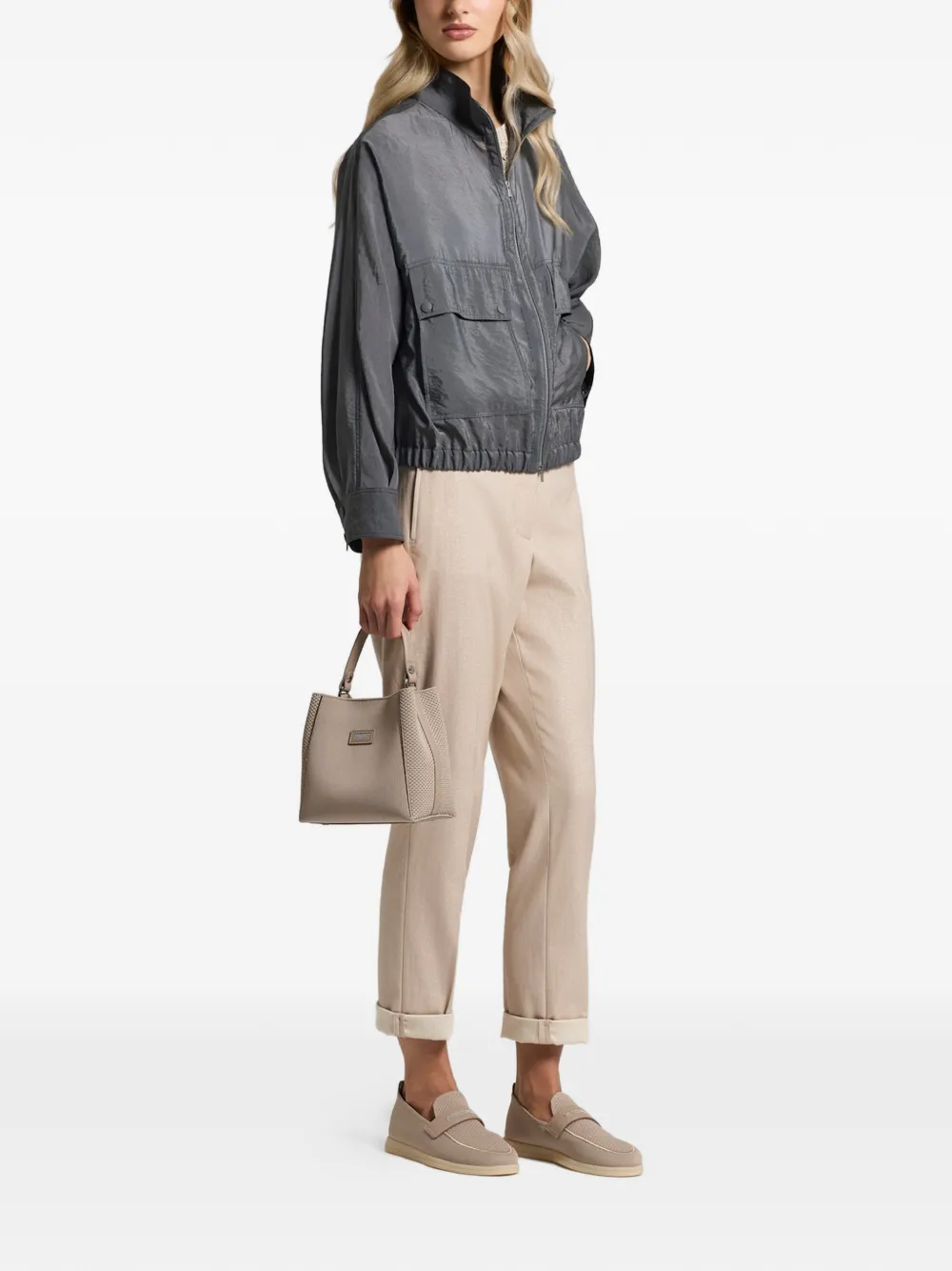  Peserico Flap-pocket Zip Jacket - Grey 