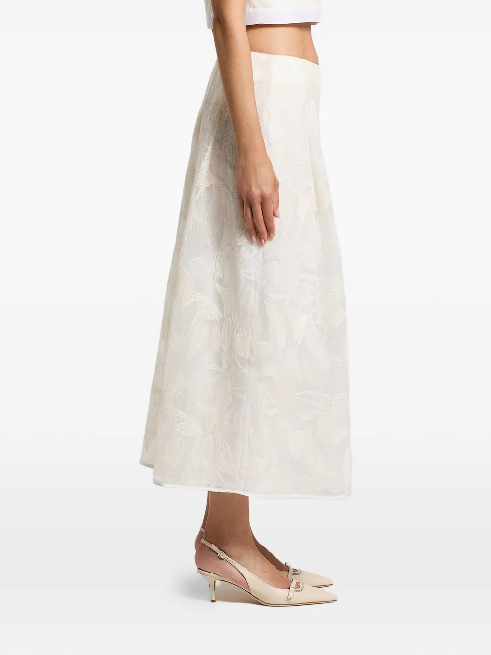 Peserico floral print skirt - Toni neutri