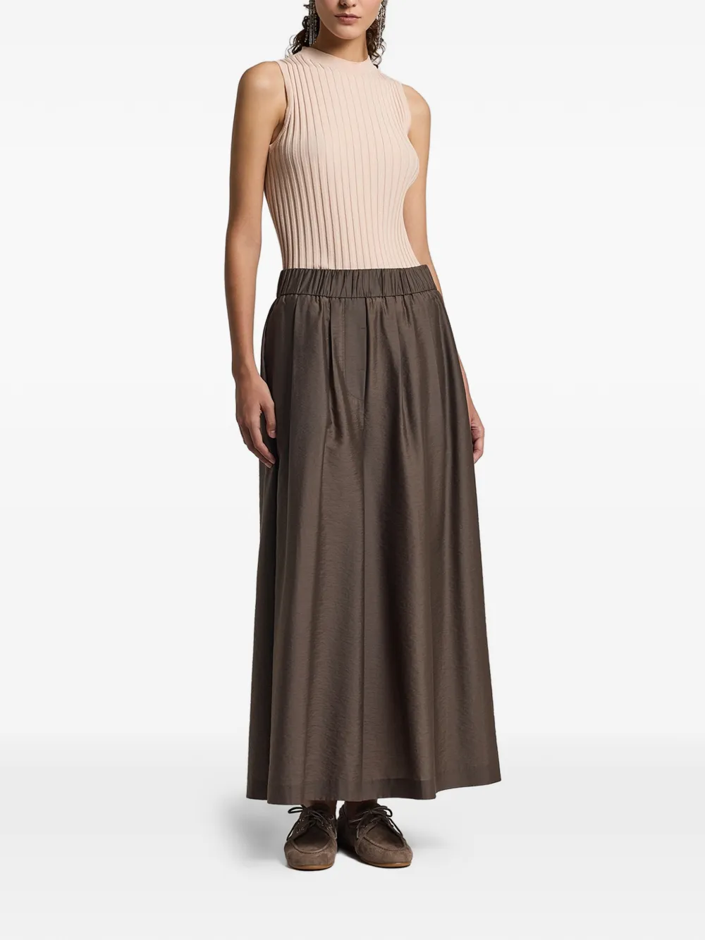  Peserico Ribbed Sleeveless Top - Neutrals 