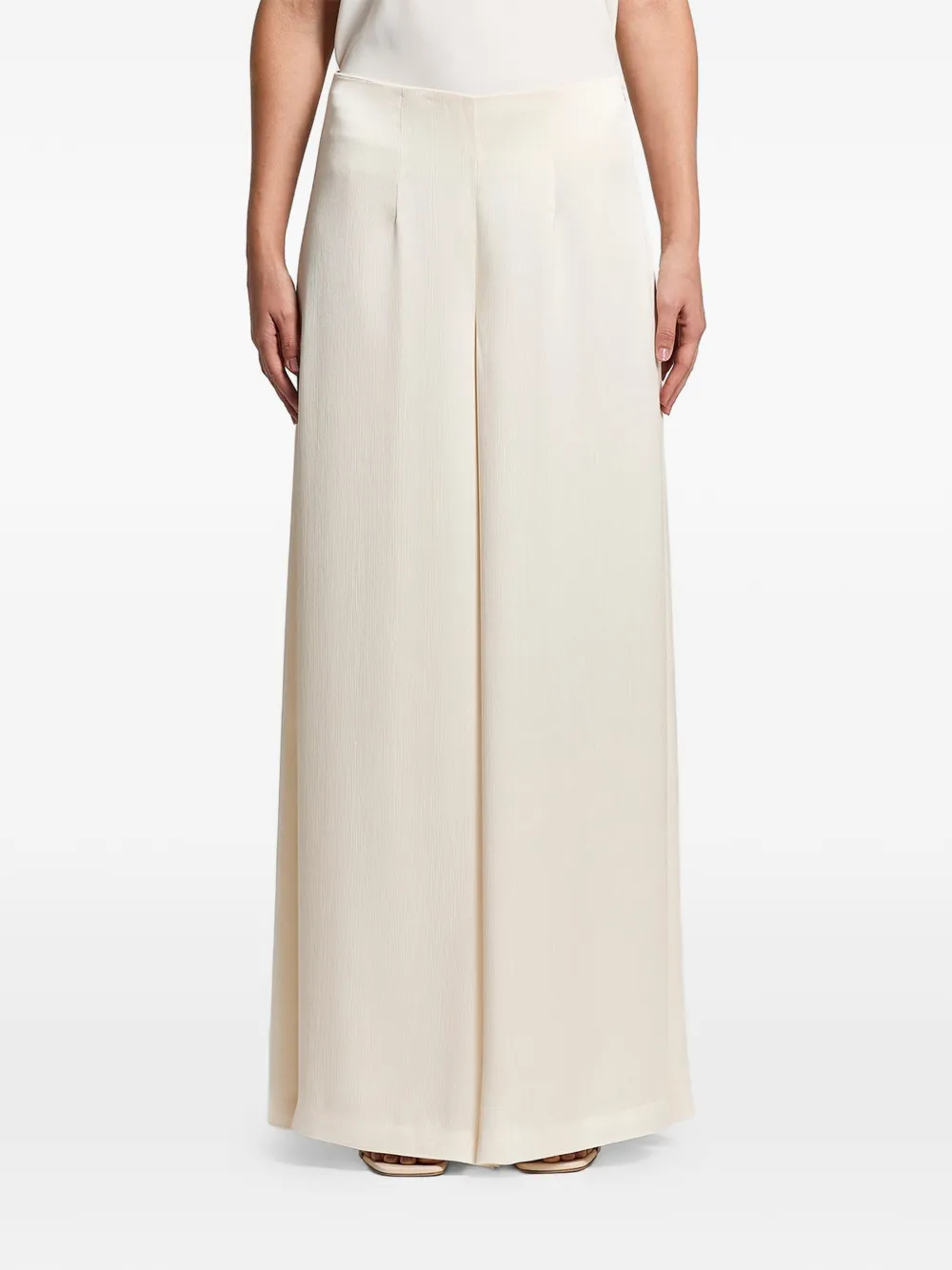 Peserico satin crepon trousers - Bianco